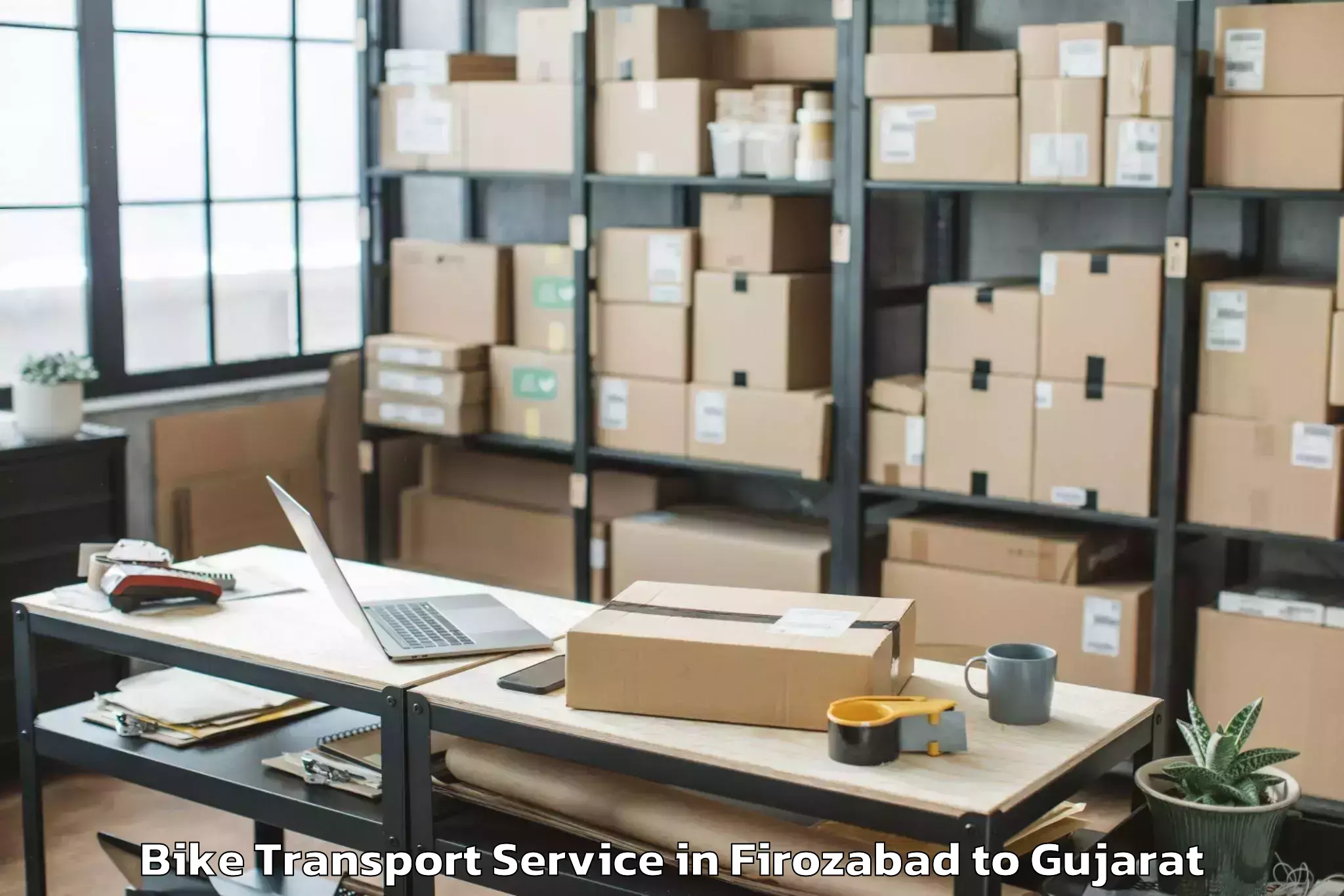 Leading Firozabad to Nirma University Ahmedabad Bike Transport Provider